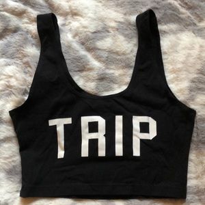 “Trip” cropped top
